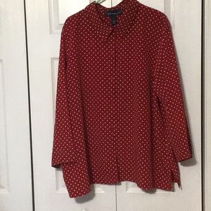 Susan Graver Polka Dot Top 3X